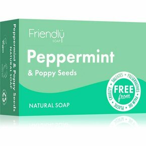 Friendly Soap Natural Soap Peppermint &amp; Poppy Seeds naravno milo 95 g