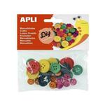 APLI KIDS leseni gumbi 30kos API13481