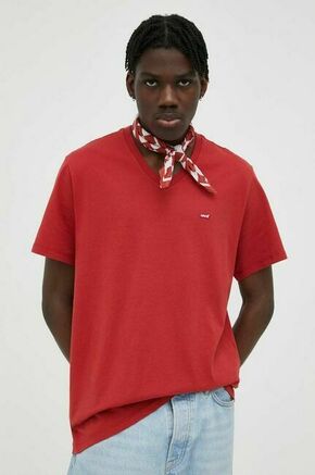 Bombažna kratka majica Levi's rdeča barva - rdeča. Kratka majica iz kolekcije Levi's