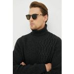 Sončna očala Gucci moški, siva barva - siva. Sončna očala iz kolekcije Gucci. Model s enobarvnimi stekli in okvirji iz plastike. Ima filter UV 400.