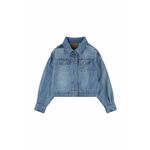 Otroška jeans jakna Levi's - modra. Otroški jakna iz kolekcije Levi's. Nepodložen model, izdelan iz jeansa.