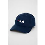 Fila kapa - mornarsko modra. Baseball kapa iz kolekcije Fila. Model izdelan iz tkanine z uporabo.
