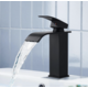 Kopalniška armatura za umivalnik z obliko slapa | Predstavljamo vam elegantna kopalniška pipa EYN 103 (Barva - zaključni sloj: Črna, Pritrditev: Na um