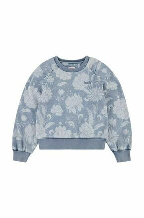 Otroški pulover Levi's - modra. Otroški pulover iz kolekcije Levi's. Model izdelan iz vzorčaste pletenine.