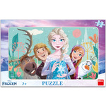 Puzzle Frozen: družina 15 kosov plošč