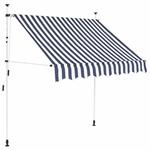 shumee Ročno zložljiva tenda 150 cm modre in bele črte