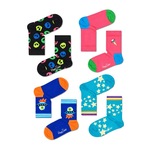 Set 4 parov otroških visokih nogavic Happy Socks XKSPC09-0200 Kolorowy