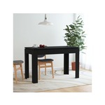 VIDAXL Jedilna miza črna 120x60x76 cm iverna plošča