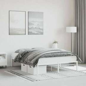 VidaXL Kovinski posteljni okvir bel 140x200 cm