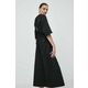 Obleka Liviana Conti črna barva - črna. Obleka iz kolekcije Liviana Conti. Model izdelan iz tanke, rahlo elastične tkanine. Model iz zračne tkanine z visoko vsebnostjo bombaža.