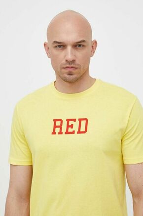 Bombažna kratka majica United Colors of Benetton rumena barva - rumena. Kratka majica iz kolekcije United Colors of Benetton