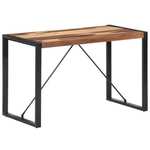 Greatstore Jedilna miza 120x60x75 cm trden les s finišem iz palisandra