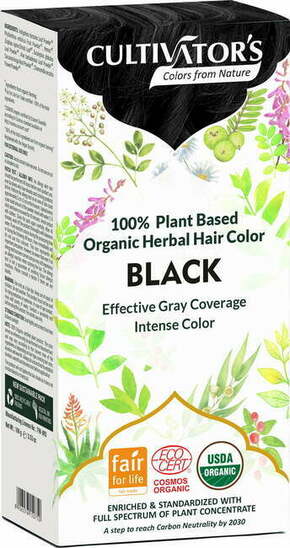 "CULTIVATOR'S Organic Herbal Hair Color - Black - 100 g"