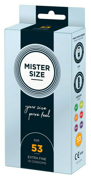 Tanek kondom Mister Size - 53 mm (10 kosov)