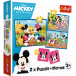 Trefl Puzzle 2v1 + pexeso - Spoznajte Disneyjeve junake / Disney Multiproperty