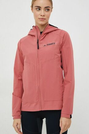 Outdoor jakna adidas TERREX Multi roza barva - roza. Outdoor jakna iz kolekcije adidas TERREX. Prehoden model