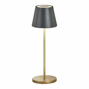 Črna/v zlati barvi LED namizna svetilka s kovinskim senčilom (višina 34 cm) Cosenza – Fischer &amp; Honsel