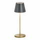 Črna/v zlati barvi LED namizna svetilka s kovinskim senčilom (višina 34 cm) Cosenza – Fischer &amp; Honsel