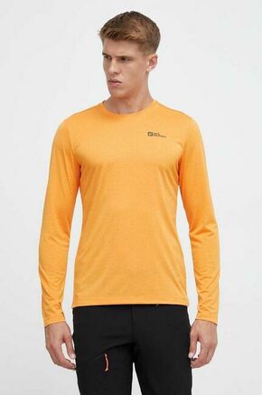 Športna majica z dolgimi rokavi Jack Wolfskin Sky Thermal oranžna barva - oranžna. Športna majica z dolgimi rokavi iz kolekcije Jack Wolfskin. Model izdelan iz materiala