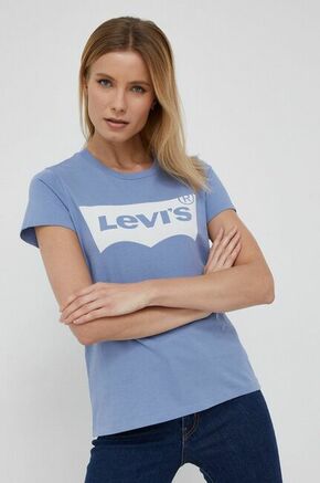 T-shirt Levi's modra barva - vijolična. T-shirt iz kolekcije Levi's. Model izdelan iz bombažnega materiala.