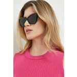 Sončna očala Balenciaga BB0271S ženski, črna barva - črna. Sončna očala iz kolekcije Balenciaga. Model z enobarvnimi stekli in okvirji iz plastike. Ima filter UV 400.