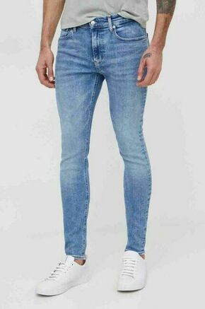 Kavbojke Calvin Klein Jeans moški - modra. Kavbojke iz kolekcije Calvin Klein Jeans super skinny kroja