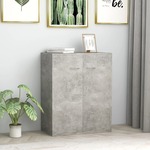 Komoda betonsko siva 60x30x75 cm iverna plošča