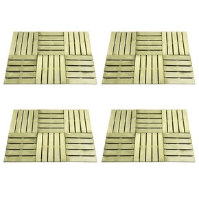 Talne plošča 24 kosov 50x50 cm lesene zelene