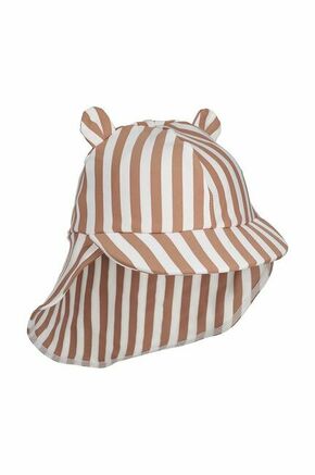 Otroška kapa Liewood bež barva - bež. Otroški kapa iz kolekcije Liewood. Model izdelan iz vzorčaste tkanine. Model ima zaščito pred soncem UPF 50+.