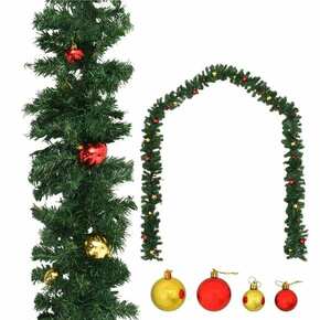 Božična girlanda okrašena z bučkami 10 m