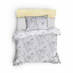Bela enojna bombažna posteljnina 140x200 cm Chicory – Mijolnir