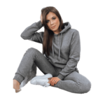Dstreet Ženski pulover BASIC s kapuco antracit by0172z XL