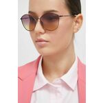 Sončna očala VOGUE ženski, bordo barva - bordowy. Sončna očala iz kolekcije VOGUE. Model s toniranimi stekli in okvirji iz kovine. Ima filter UV 400.