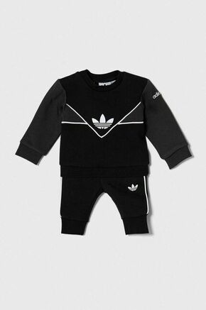 Trenirka za dojenčka adidas Originals črna barva - črna. Komplet trenirke za dojenčka iz kolekcije adidas Originals. Model izdelan iz udobne pletenine.