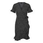 Vero Moda Ženska obleka VMHENNA 10252951 Black (Velikost XS)