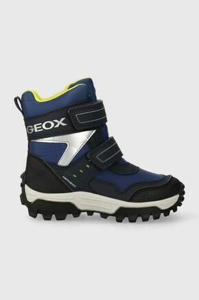 Otroški zimski škornji Geox J36FRC 0FUCE J HIMALAYA B ABX mornarsko modra barva - mornarsko modra. Zimski čevlji iz kolekcije Geox. Podloženi model izdelan iz kombinacije ekološkega usnja in tekstilnega materiala.