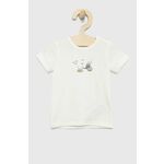 Kratka majica za dojenčka Name it bela barva - bela. T-shirt za dojenčka iz kolekcije Name it. Model izdelan iz mehke pletenine s potiskom.