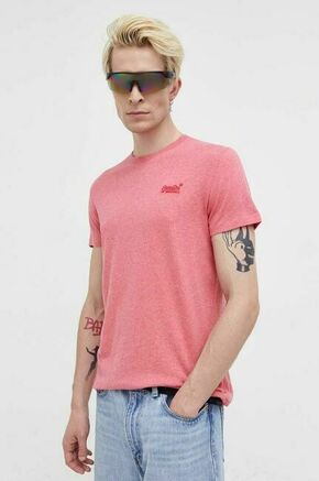 Bombažna kratka majica Superdry roza barva - roza. Kratka majica iz kolekcije Superdry