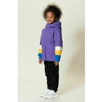 Otroška vodoodporna jakna Gosoaky QUEEN BEE vijolična barva - vijolična. Otroška vodoodporna jakna iz kolekcije Gosoaky. Podložen model, izdelan iz kombinacije gladkega in vzorčastega blaga.