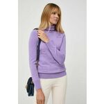 Volnen pulover Beatrice B ženski, vijolična barva - vijolična. Pulover iz kolekcije Beatrice B. Model izdelan iz tanke, elastične pletenine. Deviška volna je lažja od klasične volne. Odlikujejo jo izjemna mehkoba, finost in trpežnost.
