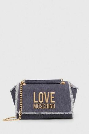 Torbica Love Moschino vijolična barva - vijolična. Majhna torbica iz kolekcije Love Moschino. Model na zapenjanje