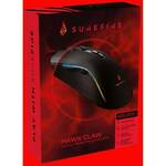 SureFire Hawk Claw gaming miška, optični, žičen, 6400 dpi, 1000 Hz, črni