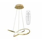 Toolight Ring Moderna LED viseča stropna svetilka + daljinski upravljalnik APP390-CP Gold