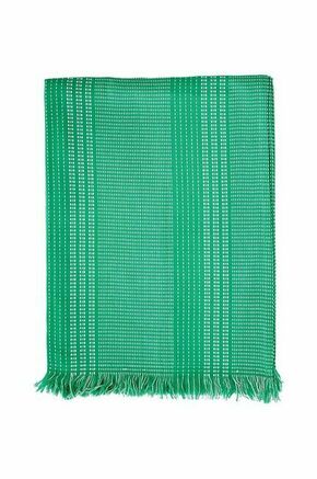 Brisača za plažo Madam Stoltz - zelena. Brisača za na plažo iz kolekcije Madam Stoltz. Model izdelan iz tekstilnega materiala.