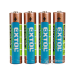 Baterije Extol 4 kos, alkalne, 1,5 V, velikost: AAA (LR03) (42010)