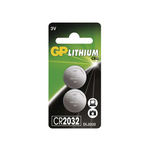 GP Lítium gumbna baterija, CR2032, 2 kos (B15323)