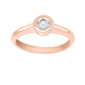 Brilio Očarljiv prstan iz rožnatega zlata s cirkonom SR042RAU (Obseg 48 mm) roza zlato 585/1000