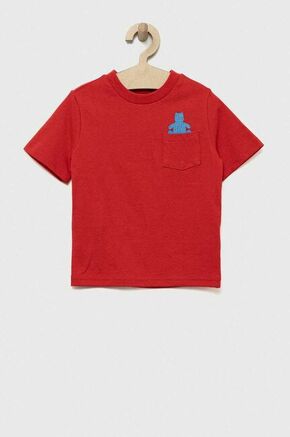 Otroška bombažna kratka majica GAP rdeča barva - rdeča. Kratka majica iz kolekcije GAP