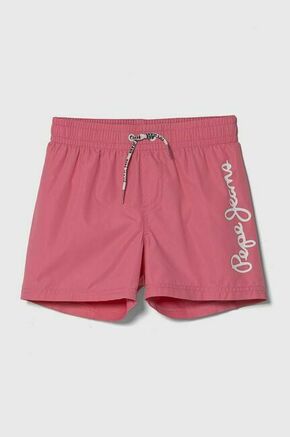 Otroške kopalne kratke hlače Pepe Jeans LOGO SWIMSHORT roza barva - roza. Otroške kopalne kratke hlače iz kolekcije Pepe Jeans. Model izdelan iz tkanine.
