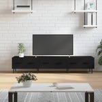 shumee TV omarica črna 150x36x30 cm inženirski les